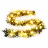 Cumpara ieftin Ghirlanda de Craciun cu lumini LED, verde, 2,7 m, PVC