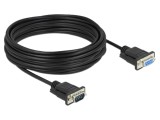 Cablu DELOCK D-Sub 9 pini 10m negru soclu + mufă PVC 86599