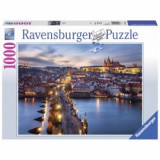 Puzzle praga noaptea 1000 piese, Ravensburger