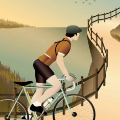 Vissevasse Poster Cycling The Hulls 50x70 cm