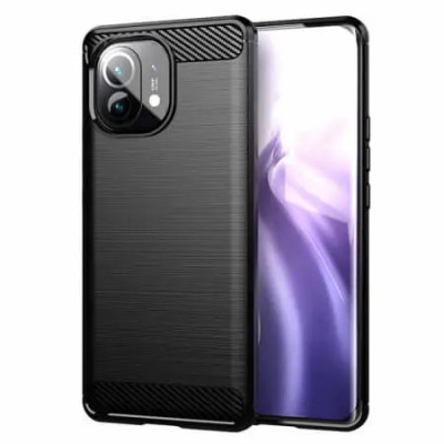 Husa Xiaomi Mi 11 Lite Carbon Negru Techsuit foto