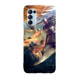 Husa compatibila cu Oppo A54 5G, Viceversa, model Royal Griffin Boss Fight The Witcher, Silicon, TPU, Transparent, Carcasa