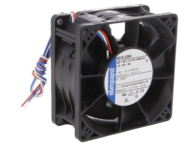 Ventilator axial DC 48VDC 80x80x38mm 220m3/h 71dBA
