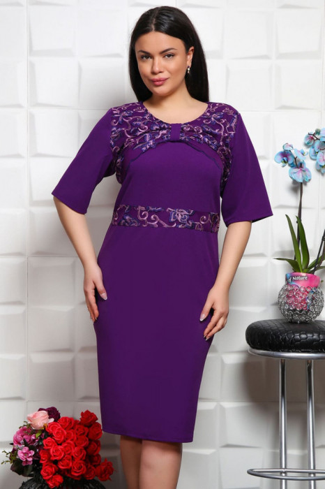 Rochie de ocazie Fira Mov - 50Marimea