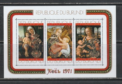 Burundi 1971 - A 25-a Aniversare a UNICEF S/S 1v MNH foto