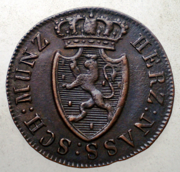 E.195 GERMANIA NASSAU 1/4 KREUZER 1817