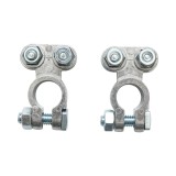 Set borne baterie din plumb cu strangere pe surub pentru auto