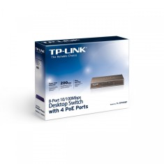Switch TP-LINK TL-SF1008P, 8 x 10/100 Mbps + 4 porturi PoE foto