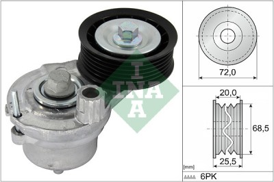 INA 534 0703 10 Intinzator curea, curea distributie foto