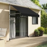 vidaXL Copertină retractabilă manuală Negru 200 cm 42037039