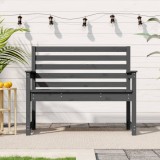 VidaXL Bancă de grădină, gri, 109x48x91,5 cm, lemn masiv de pin