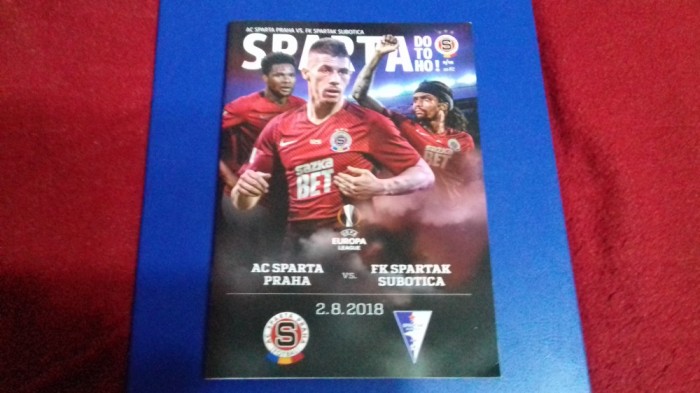 program Sparta Praga - Spartak Subotica