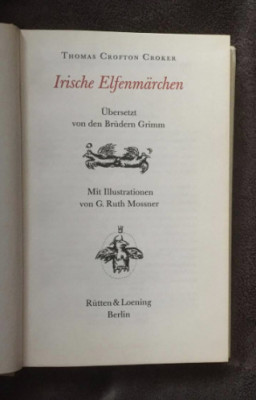 Irische Elfenm&amp;auml;rchen / Thomas Crofton Croker. &amp;Uuml;bers. von d. Br&amp;uuml;dern Grimm foto