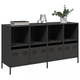 VidaXL Dulap, negru, 135x39x73,5 cm, oțel laminat la rece