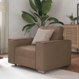 Scaun Sofa Cappuccino 59 cm Piele Ecologică