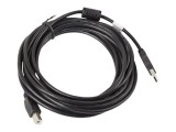 Lanberg CA, USBA, 11CC, 0050, BK , Cablu USB 2.0 AM, BM, 5 m, cu ferita, conectori aurii