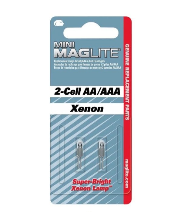 Set 2 becuri xenon Mini Maglite 31123 pentru lanterne, AA AAA