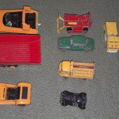 LESNEY, MATCHBOX, ROVERMATIC, TRACTOR, TRAILER, KARRIER- MASINUTE- LOT 8 MASINI