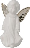 Decoratiune &Icirc;nger Alb cu Aripi Aurii, Mix 4 Modele, 9x6x14 cm, Brand Oem, Decor Craciun