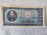 Bancnota Romania 100 Lei 1966 Nicolae Balcescu