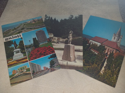 SET 3 CARTI POSTALE: BORSEC, GALATI, TG. MURES foto