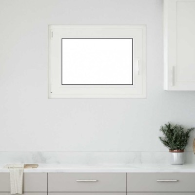 Fereastră de subsol &amp;bdquo;RISOR&amp;rdquo; 80x60 cm oscilo-batantă DIN st&amp;acirc;nga antracit foto