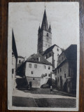 SIBIU - BISERICA EVANGHELICA - PERIOADA INTERBELICA - CENZURA MIN. DE INTERNE, Circulata, Fotografie