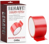 Banda Bondage Reutilizabila Chisa Novelties Bind Me, 15 Metri, Rosu, Wetlook, PVC, Fara Lipici