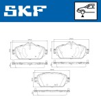 Set placute frana fata SKF VKBP80196