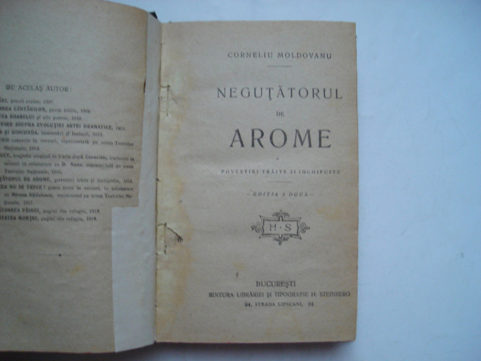 Negutatorul de arome. Povestiri traite si inchipuite - Corneliu Moldovanu (1919)