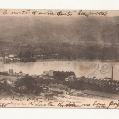 FV3-Carte Postala- FRANTA - St Vallier sur Rhone- Gara Usines, circulata 1902