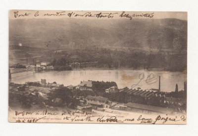FV3-Carte Postala- FRANTA - St Vallier sur Rhone- Gara Usines, circulata 1902 foto