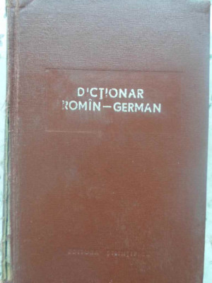 DICTIONAR ROMAN-GERMAN-MIHAI ISBASESCU SI COLAB.-266538 foto