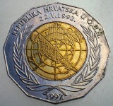 F.575 CROATIA 5th Anniversary - UN Membership 25 KUNA 1997 BIMETAL