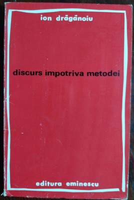 ION DRAGANOIU - DISCURS IMPOTRIVA METODEI (VERSURI, editia princeps - 1971) foto
