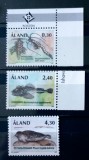 ALAND 1997 fauna marina pești focă SERIE 3V nestampilata, Nestampilat