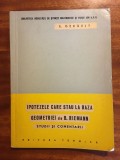 Ipotezele care stau la baza Geometriei de B. Riemann - trad. de E Gergely (1963)