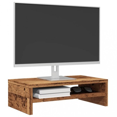 Suport pentru monitor Lemn vechi 42x24x13 cm Lemn prelucrat foto