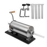 Aparat manual de facut carnati ROTOR RY-2010PA,orizontal,5,5 kg,cuva rabatabila din inox alimentar,4 palnii,fixare pe masa cu cleme