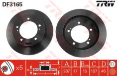 Disc frana SUZUKI VITARA Cabrio (ET, TA) (1988 - 2002) TRW DF3165