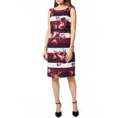 M622-821 Rochie casual, fara maneci si cu imprimeu floral