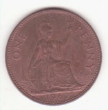 Marea Britanie 1 penny 1967 - Elizabeth II 1st portrait; without &#039;BRITT:OMN&#039;, Europa, Bronz