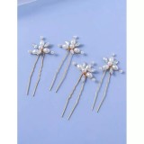 Cumpara ieftin Ace Par Mireasa cu Perle 4 BUC ,3 x 8 cm,Aurii- 28851