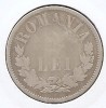 Romania 2 Lei 1873 - Carol I, Argint 10 g/835, 27 mm, KM-8