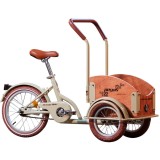 Bicicleta Pegas Mini Cargo 1S Crem Aluna