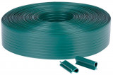 Bandă Strend Pro EUROSTANDARD, 47,5 mm, L-35 m, umbrire, verde, acoperire, pentru panouri de gard, cu 20 de cleme, 1000g/m2, PVC