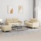 vidaXL Set de canapele cu perne, 3 piese, crem, textil 3201578