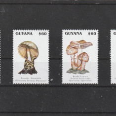 Guyana 1996-Flora,Ciuperci,serie 4 val.,MNH.Mi.5534-5537