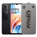 Folie de Protectie pentru Oppo A38, TEO, Sticla Securizata ESD Antistatica, Super-X Privacy OG, Margini Negre, 0.30 mm, Transparent Inchis