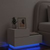 VidaXL Noptieră cu lumini LED, alb, 70x36x40,5 cm 836777